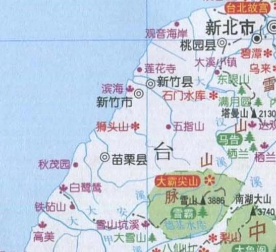 新竹景點示意圖